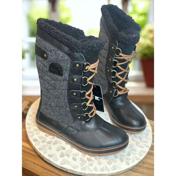 Sorel $199 Tofino II Waterproof Insulated Snow Shearling Duck Boots Black Women’ - Picture 6 of 11